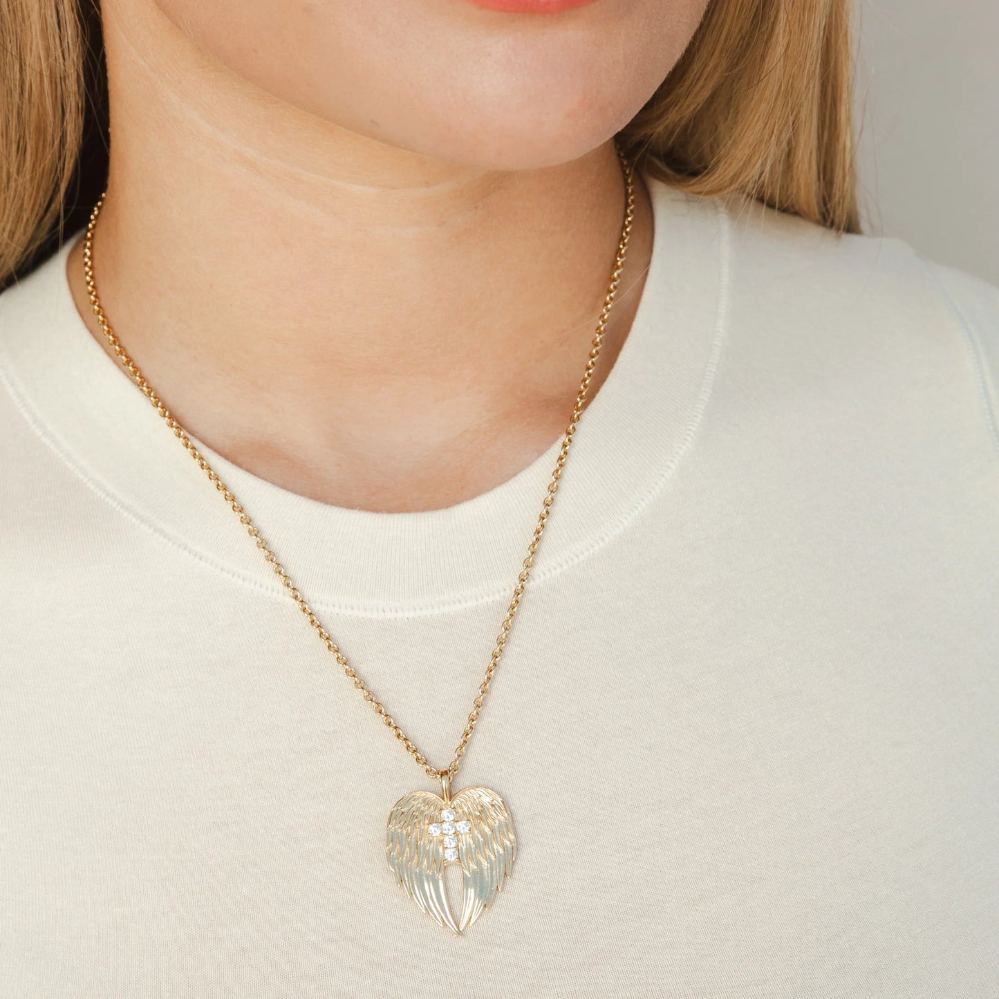 Divine Wings Cross Necklace
