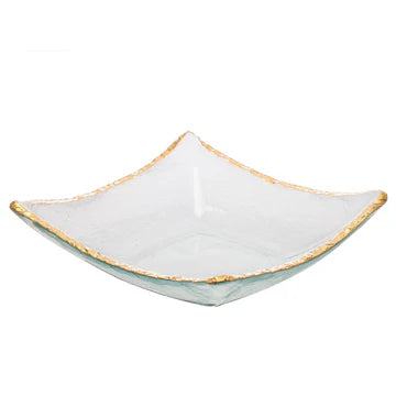Gold Edgy Four-Point Bowl