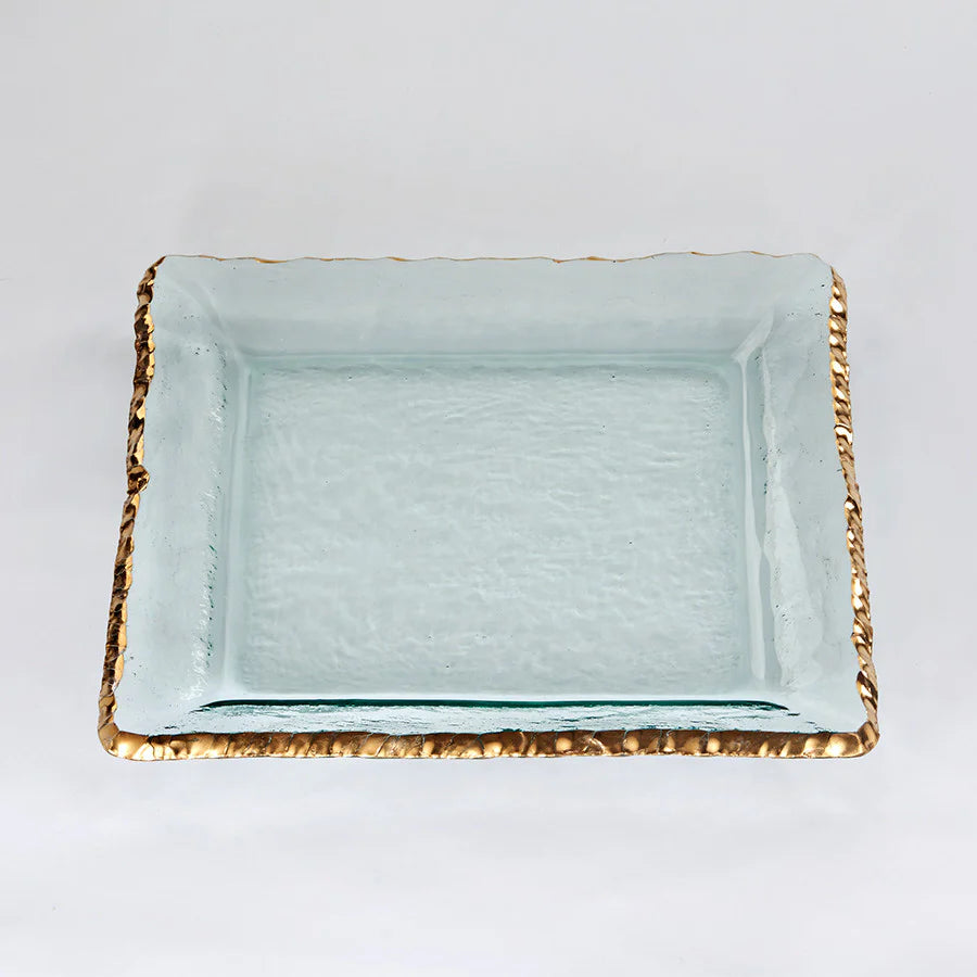 Gold Edgy Square Platter
