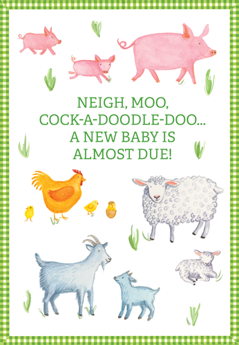 Baby Animals - Baby Shower Card