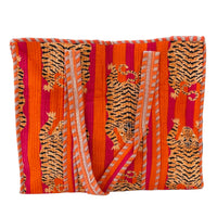 Zip Top Quilted Tote