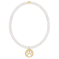 egirl classic pearl 3mm bracelet - blessed gold disc
