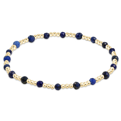 egirl gemstone gold sincerity pattern 3mm bead bracelet