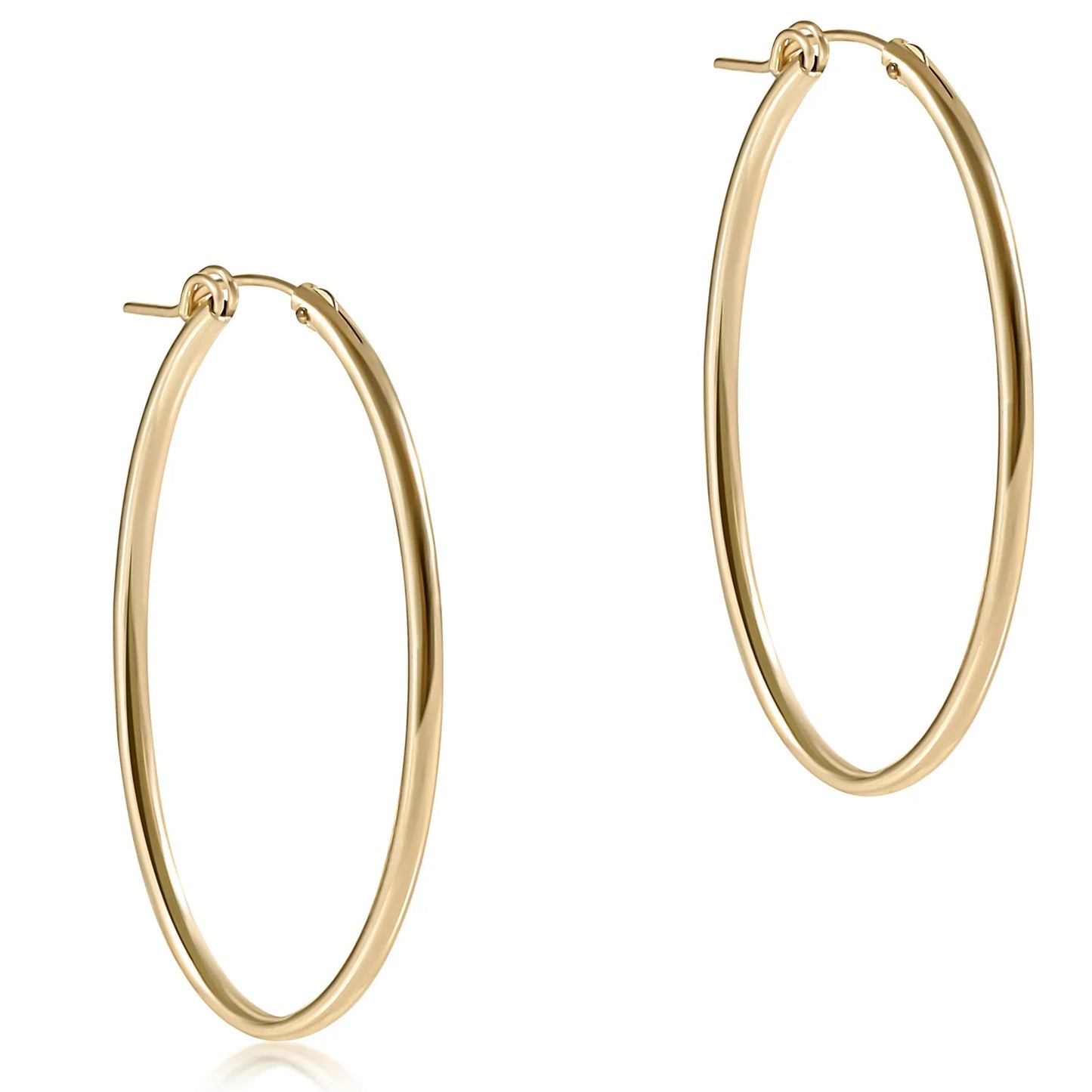 oval gold 2" hoop - smooth