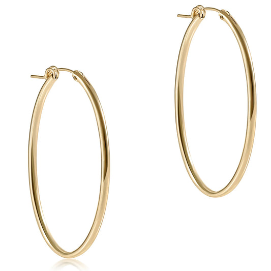 oval gold 2" hoop - smooth