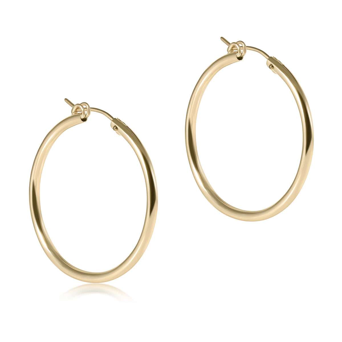 round gold 1.25" hoop - smooth