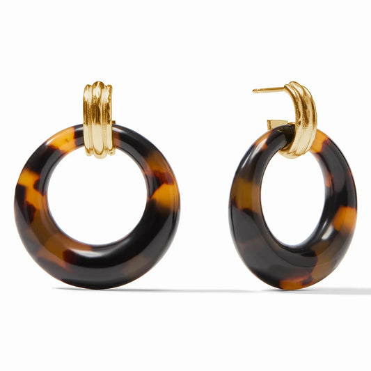 Tortoiseshell Madison Doorknocker Earring