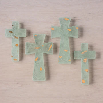 Large Handcrafted Glass Cross