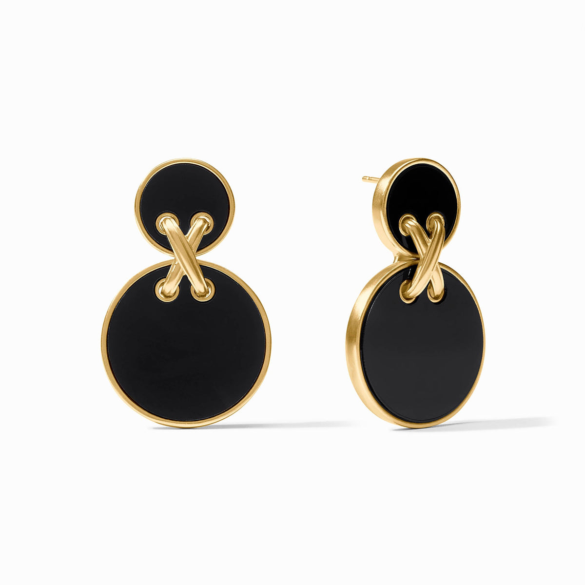Julie Vos Essex Statement Earring, Obsidian Black