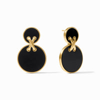 Julie Vos Essex Statement Earring, Obsidian Black