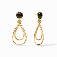 Julie Vos Essex Stone Earring, Obsidian Black