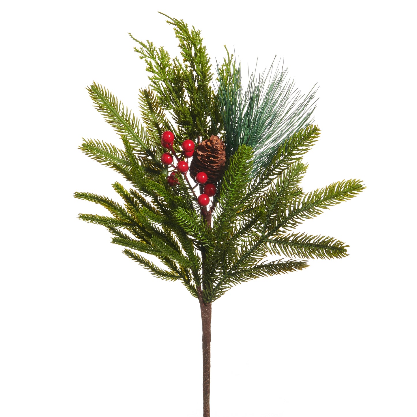 22" Pine and Berry Spray