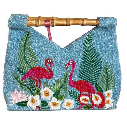 "Estero" Flamingo Cut Out Handle Bag