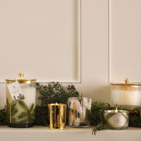 Frasier Fir Large Frosted Wood Grain Candle
