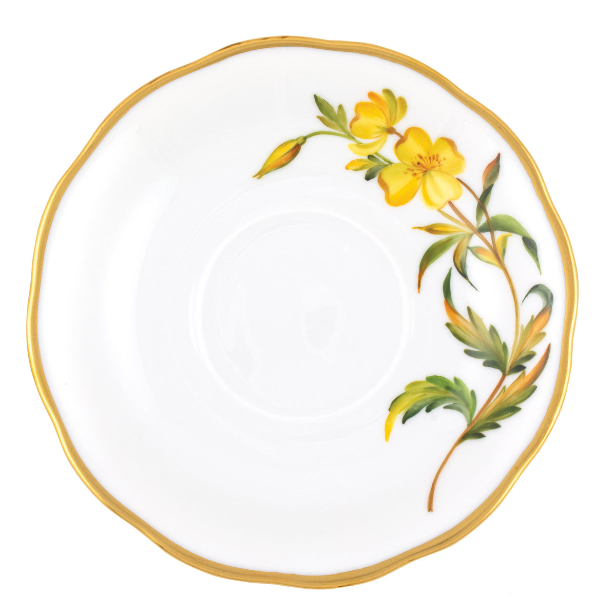 American Wildflowers Tea Saucer, Evening Primrose