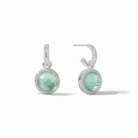 Sterling Fleur-de-Lis Hoop & Charm Earring