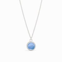 Sterling Fleur-de-Lis Solitaire Necklace