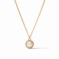 Fleur-de-Lis Stone Solitaire Necklace