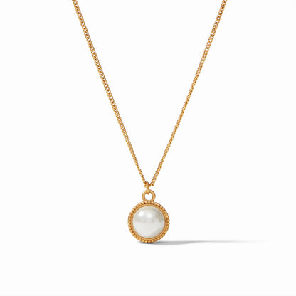 Fleur-de-Lis Stone Solitaire Necklace