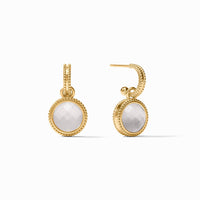 Fleur-de-Lis Hoop & Charm Earring
