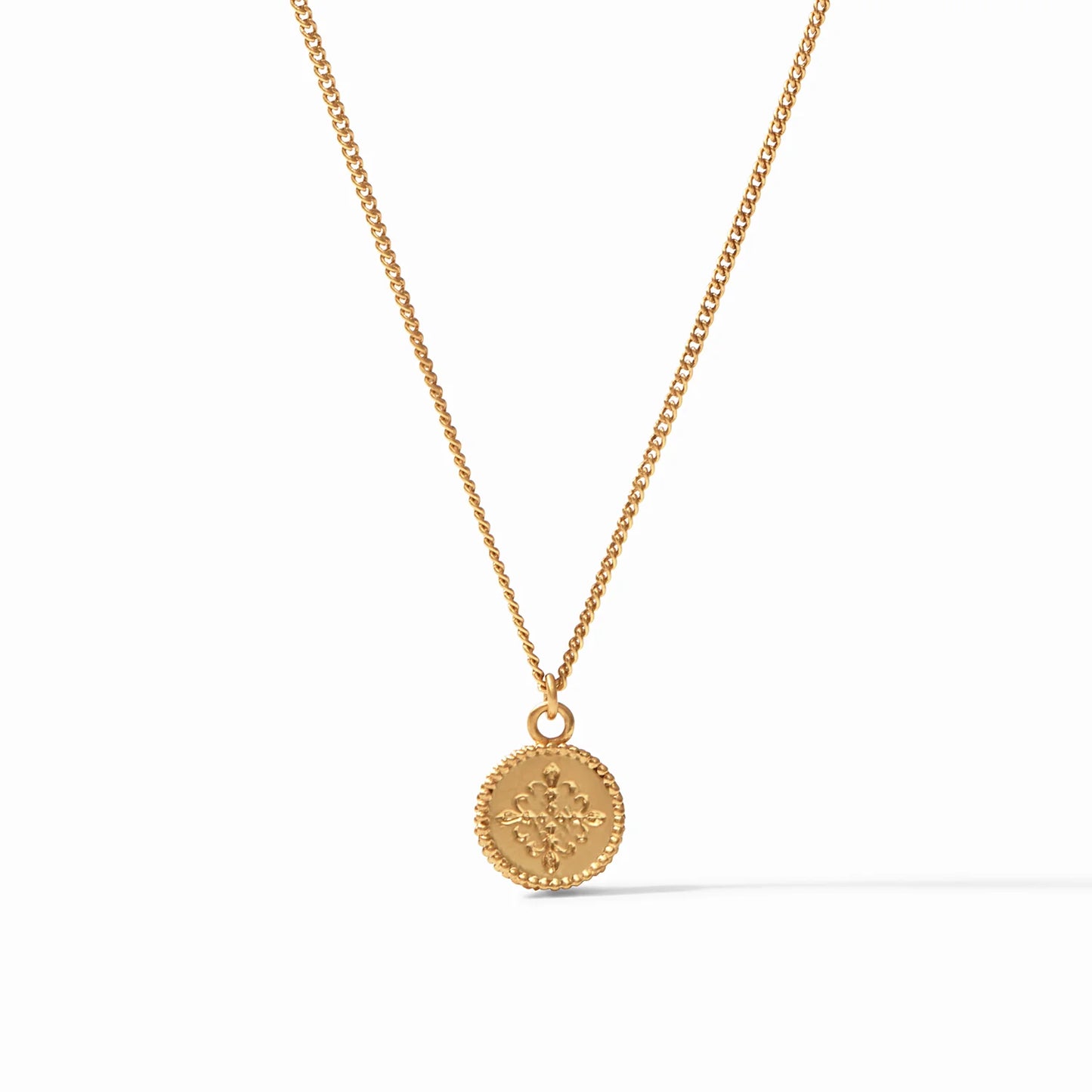 Fleur-de-Lis Stone Solitaire Necklace