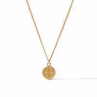 Fleur-de-Lis Stone Solitaire Necklace