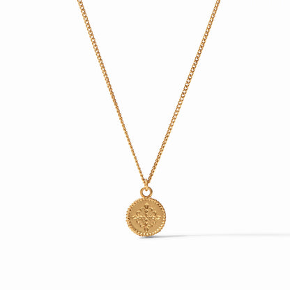 Fleur-de-Lis Stone Solitaire Necklace