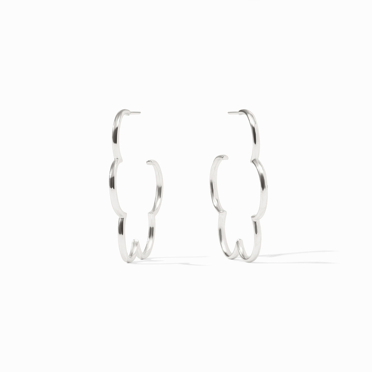 Julie Vos Sterling Gardenia Hoop, Silver