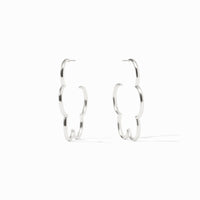 Julie Vos Sterling Gardenia Hoop, Silver