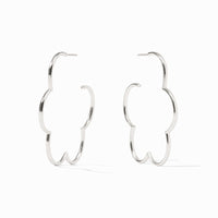 Julie Vos Sterling Gardenia Hoop, Silver