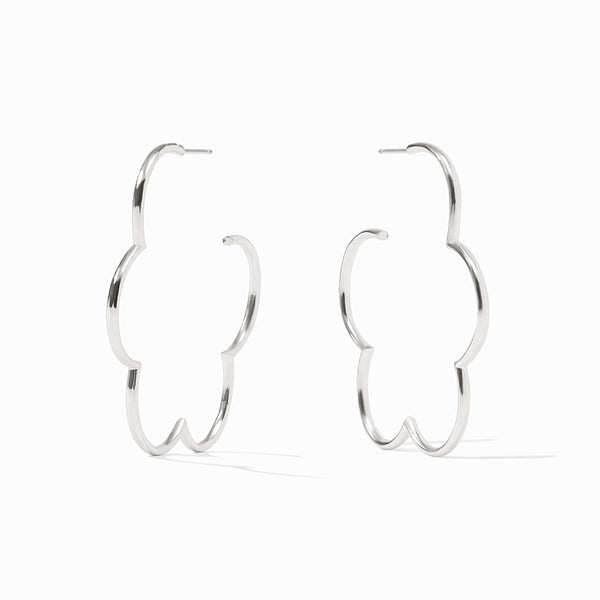 Sterling Gardenia Hoop
