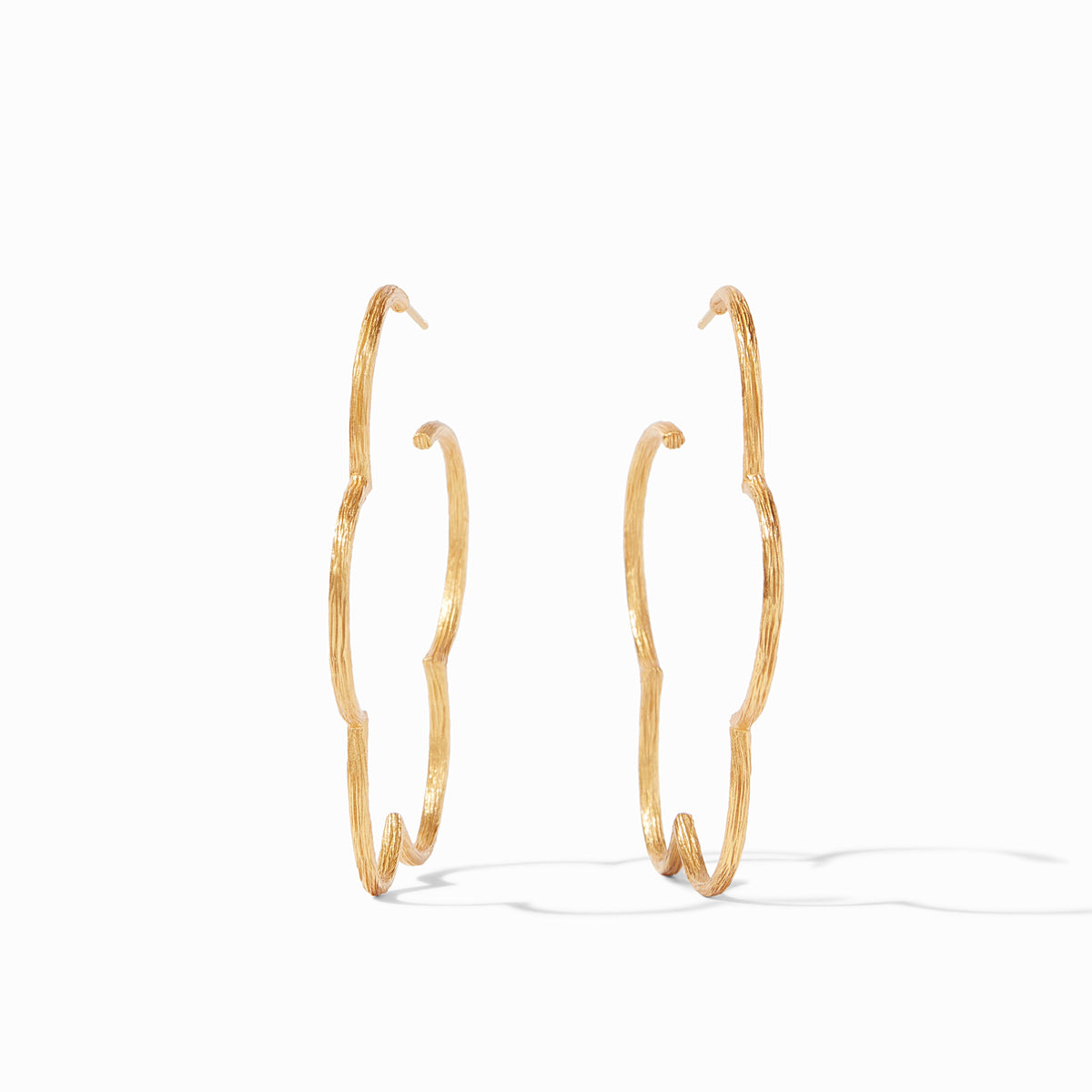 Julie Vos Gardenia Textured Hoop, Gold