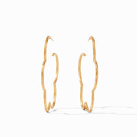 Julie Vos Gardenia Textured Hoop, Gold