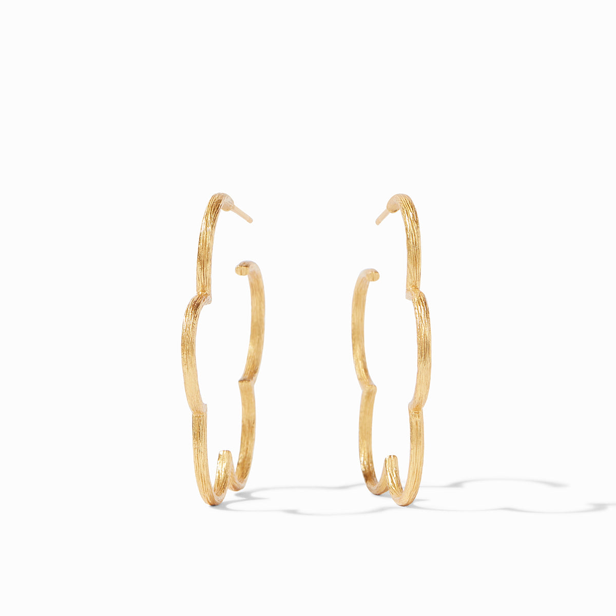 Julie Vos Gardenia Textured Hoop, Gold