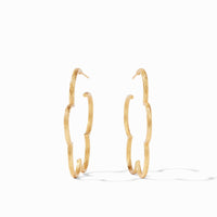 Julie Vos Gardenia Textured Hoop, Gold