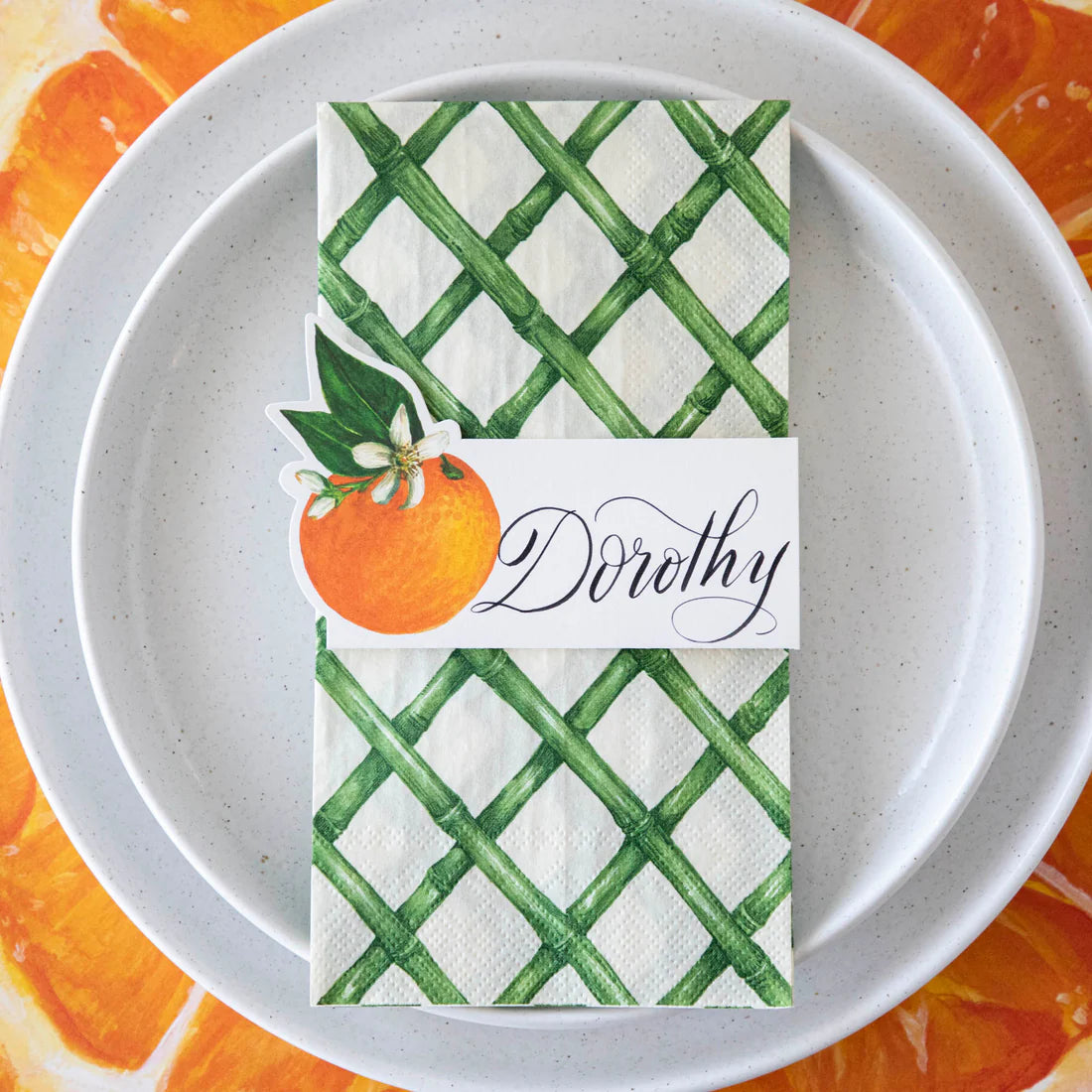 Green Lattice Napkins