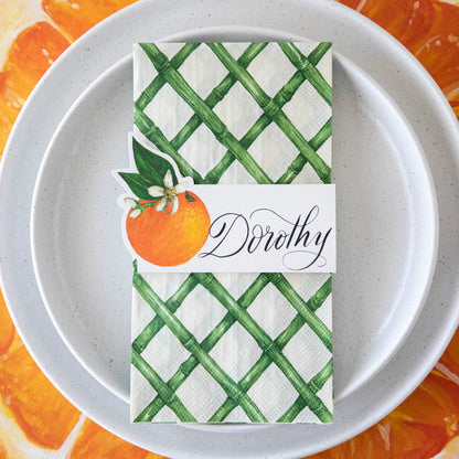 Green Lattice Napkins