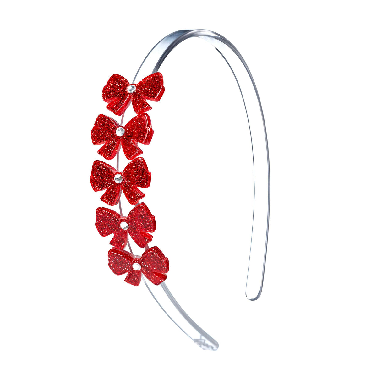 Lilies & Roses NY Bows Glitter Red Headband