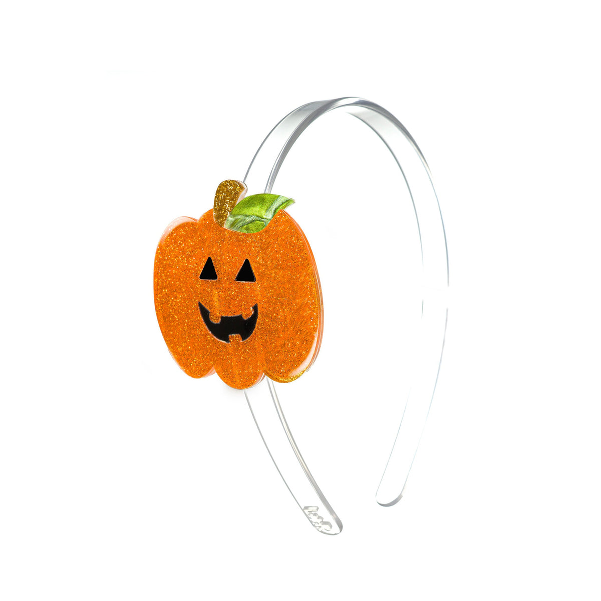 Lilies & Roses NY Pumpkin Glitter Orange Headband
