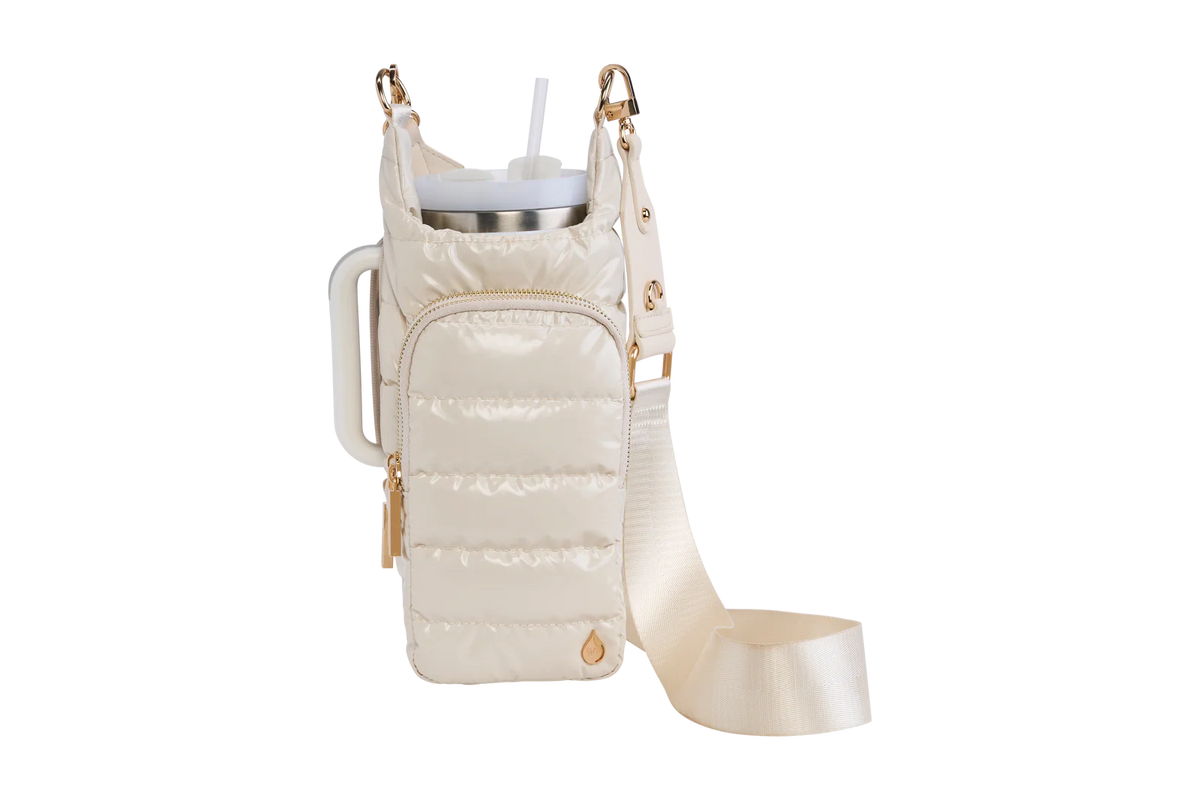 HydroBag® HANDLE® - Ivory Lacquer with Solid Vegan Leather Trimmed Strap