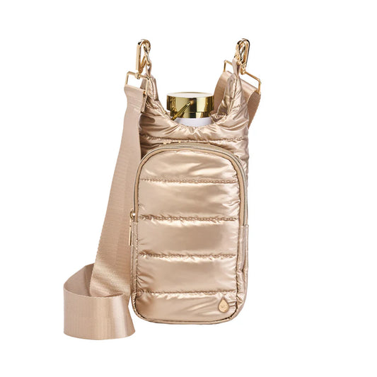Gold Shiny HydroBag® with Solid Matching Strap
