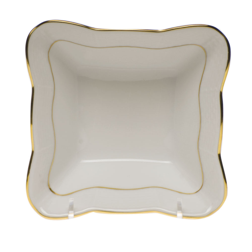 Golden Edge Small Square Dish