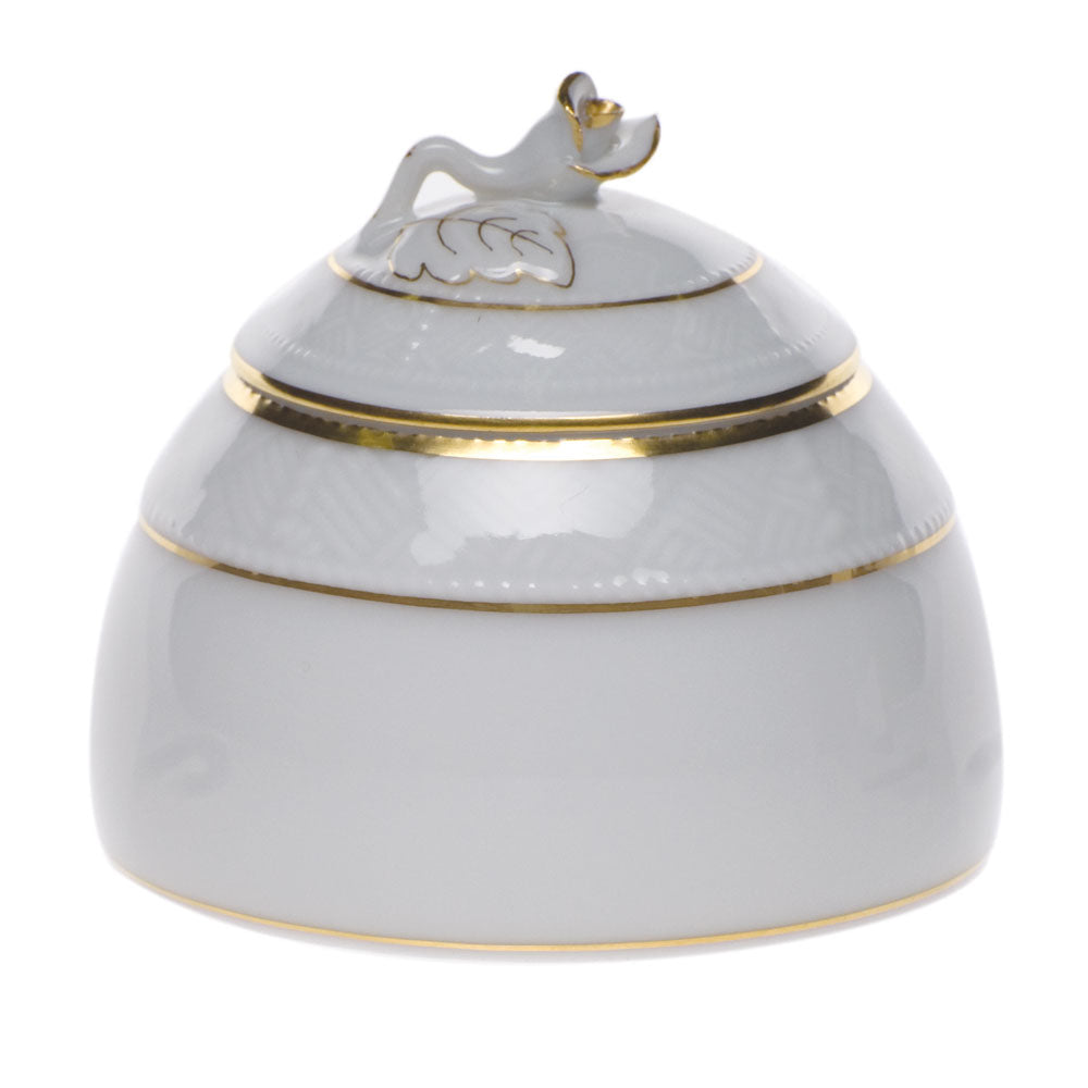 Golden Edge Honey Pot with Rose, Motif 9