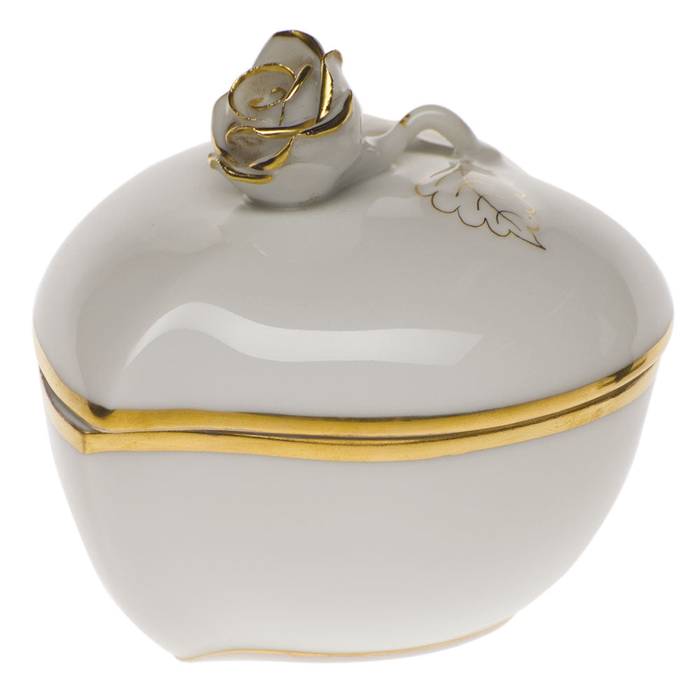 Golden Edge Heart Bonbon with Rose, Motif 9