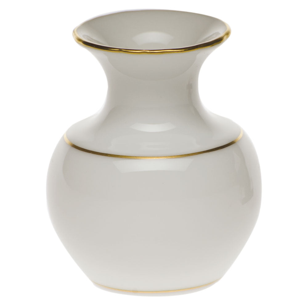 Golden Edge Medium Bud Vase with Lip