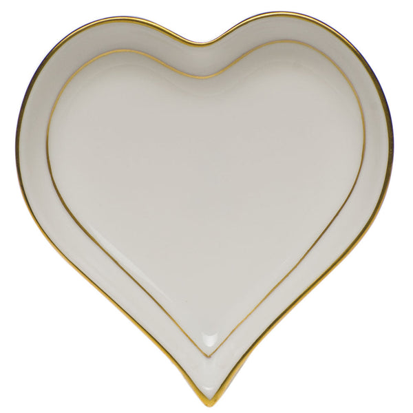 Golden Edge Small Heart Tray