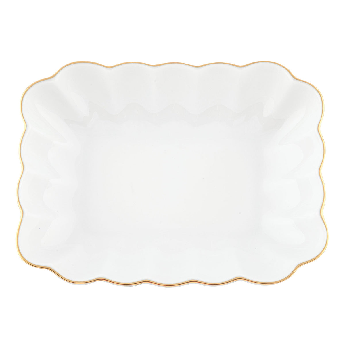Golden Edge Oblong Dish