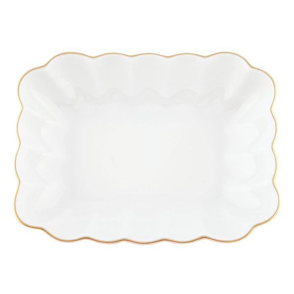 Golden Edge Oblong Dish