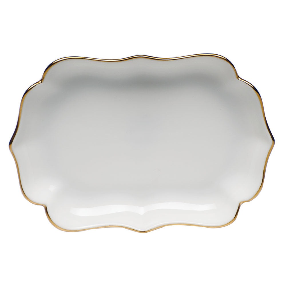 Golden Edge Mini Scalloped Tray