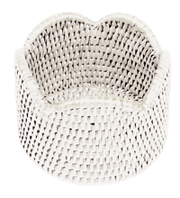 Rattan Scalloped Wine Coaster